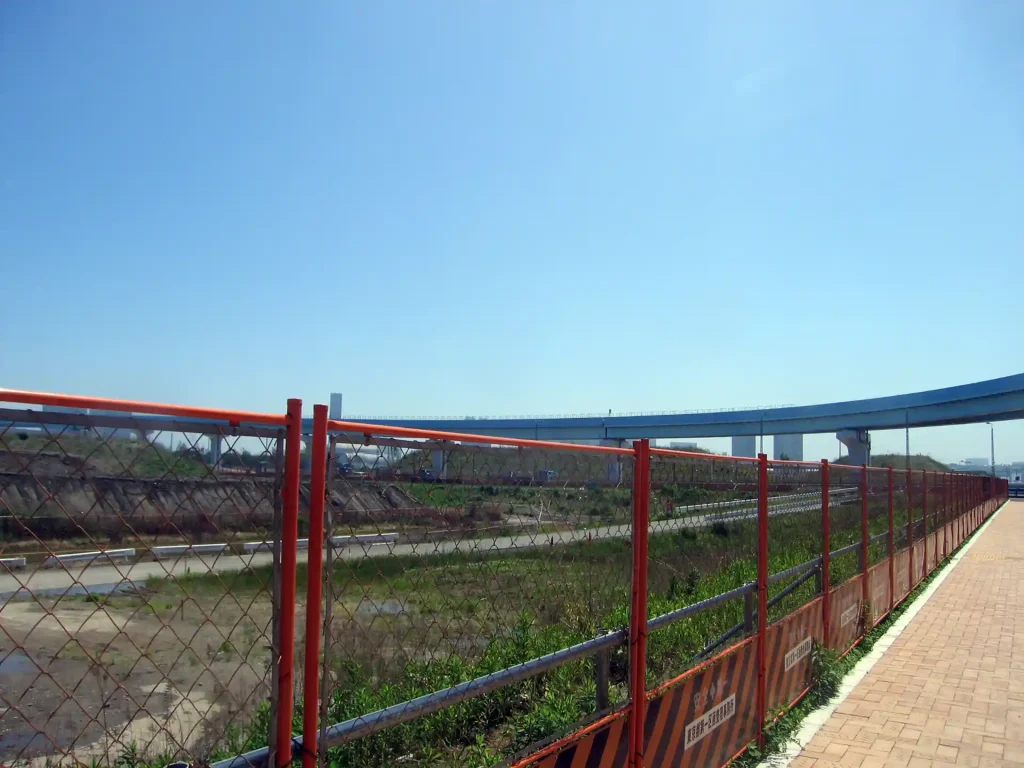 市場前駅の豊洲市場 建設予定地