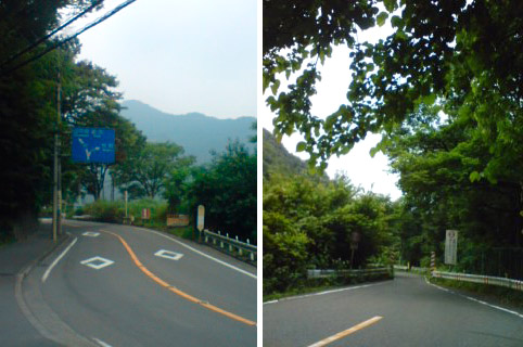 梶野デイリーヤマザキ前（左）牧馬峠（右）
