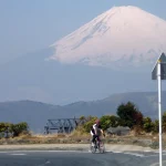富士山を背負って