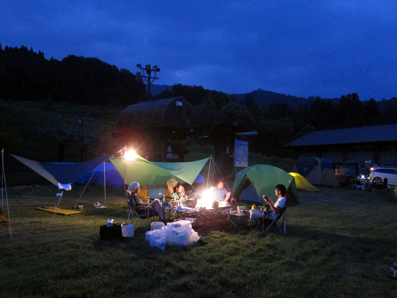 栄村でのキャンプサイト