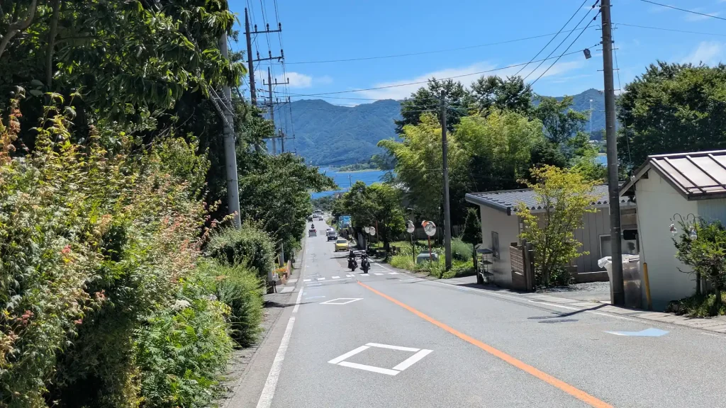 25：河口湖が見える