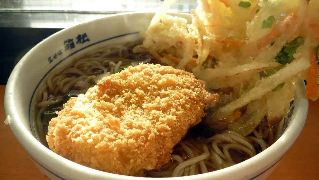 箱そばのコロッケそば