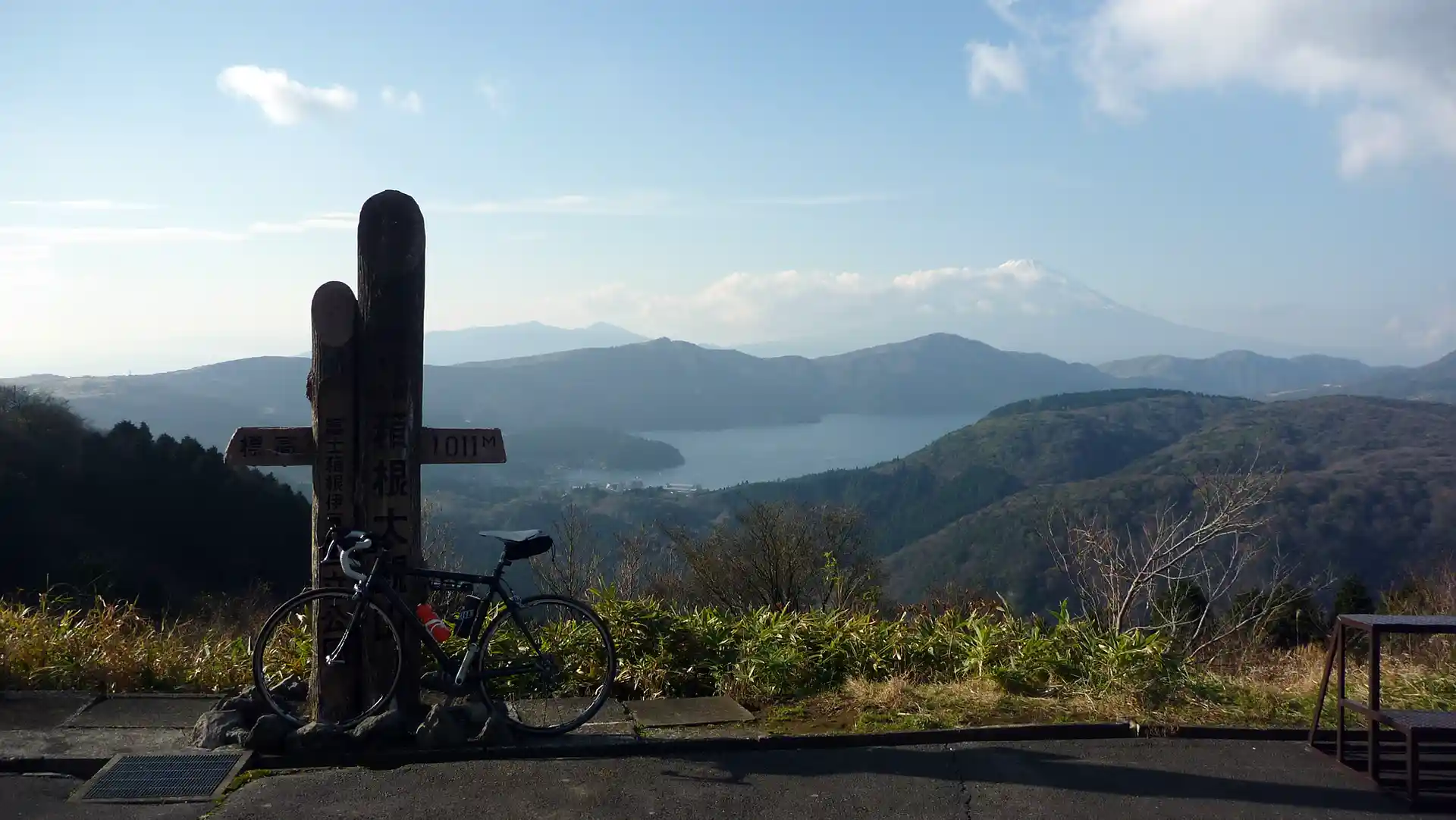 大観山展望台と富士山