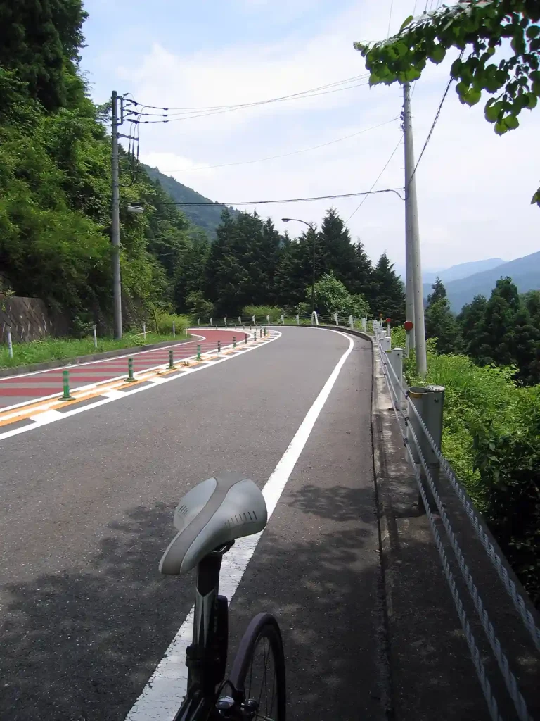 上ってる途中でも休憩