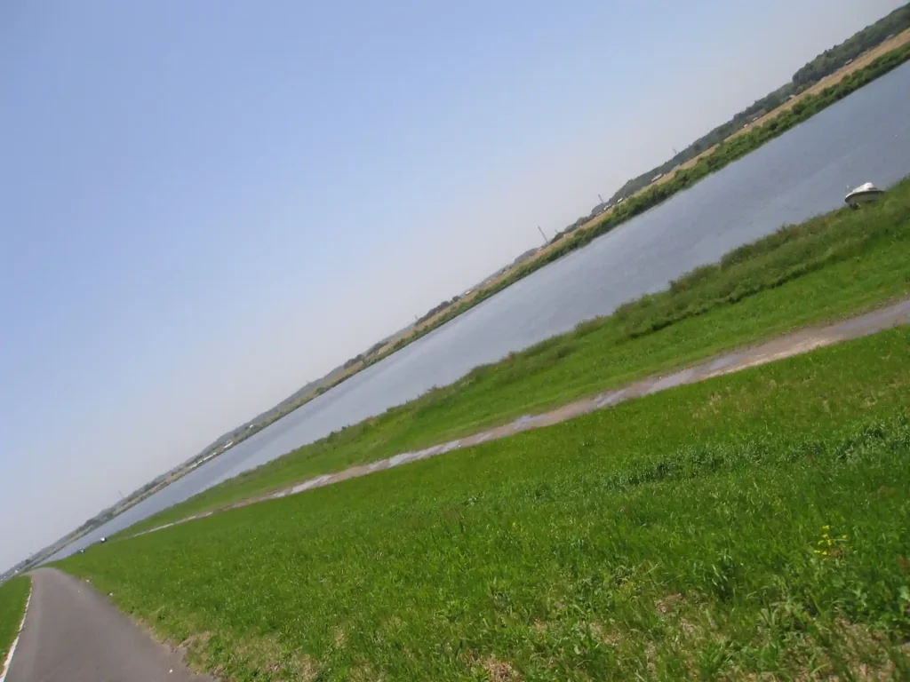 パンク地点（茨城県稲敷郡河内町十三間戸付近）