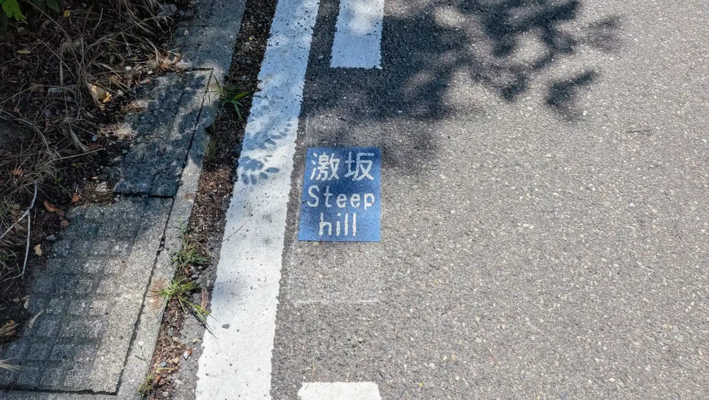 絶景ルート 路面標示