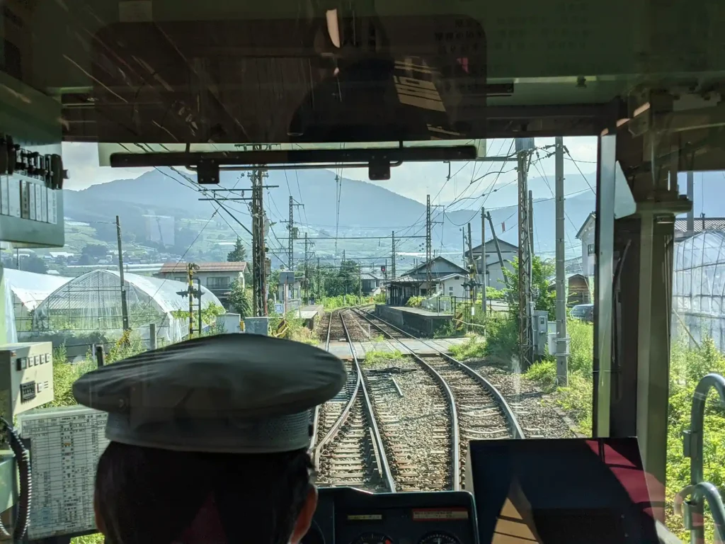信濃竹原駅の手前