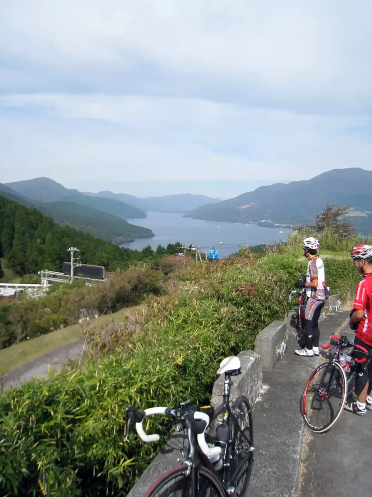 箱根峠から芦ノ湖を望む